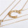 N-7273 Letter Pearl Gold Multi-layer Chain Necklace for Woman