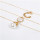 N-7273 Letter Pearl Gold Multi-layer Chain Necklace for Woman