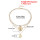 N-7275 MULTILAYER FASHIONABLE TRANSPARENT ROUGH STONE ALLOY NECKLACE COIN PENDANT PARTY JEWELRY