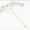 N-7277 Fashion Double Layers Gold Silver Long Tassel Pendant Necklaces for Women Party Jewelry