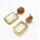 E-5413 2 Colors Contrast Square Acrylic Fashion Dangle Earrings For Women Wedding Party Jewelry