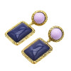 E-5413 2 Colors Contrast Square Acrylic Fashion Dangle Earrings For Women Wedding Party Jewelry