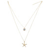 N-7278 Fashion Gold Metal Sea Shell Pendant Necklaces Multilayer Link Chains Necklace For Women Summer Jewelry