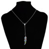 E-5412  N-7280 Gold Silver Leaf Statement Pendant Necklace Earrings Bridal Wedding Party Jewelry