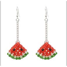 E-5414 Cute Acrylic  Beads  Watermelon Chili   Drop Earrings for Women  Party Summer Jewelry