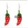 E-5414 Cute Acrylic  Beads  Watermelon Chili   Drop Earrings for Women  Party Summer Jewelry