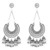 E-5416 Indian Big Gold Silver Bells Long Tassel Jhumka Earrings For Women Wedding Party Jewelry