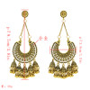 E-5416 Indian Big Gold Silver Bells Long Tassel Jhumka Earrings For Women Wedding Party Jewelry