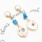 E-5417 Bohemian Metal conch Pearl Alloy Shell Pendant Drop Hoop Earrings for Women Summer Beach Jewelry