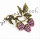 P-0442 2 Color Women Silver Gold Alloy Flower Rhinestone Brooch Pins Shirt Dress Clothes Fashion Accessories