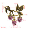 P-0442 2 Color Women Silver Gold Alloy Flower Rhinestone Brooch Pins Shirt Dress Clothes Fashion Accessories