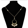 N-7284 Bohemian Natural Sea Shell Pendant Necklaces Earrings Jewelry Sets for Women Summer Beach Gift