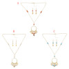 N-7284 Bohemian Natural Sea Shell Pendant Necklaces Earrings Jewelry Sets for Women Summer Beach Gift