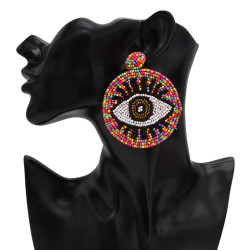 E-5423 Punk beads earrings devil's eye earrings color pendant earrings game peripheral products