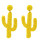 E-5426 5 Colors Handemade Resin Beaded Cactus Earrings for Women Bohemian Summer Party Jewelry