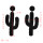 E-5426 5 Colors Handemade Resin Beaded Cactus Earrings for Women Bohemian Summer Party Jewelry