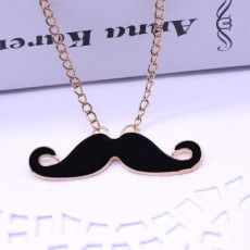 N-2790 Beard Dripping Long Necklace Simple Style Necklace