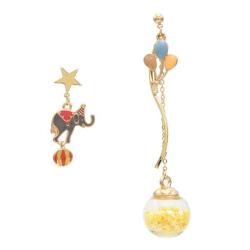 E-5425 Asymmetric Stars Elephant Glass Bottle Fashion Dangle Earrings For Women Wedding Party Jewelry