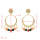 E-5427 5 Colors Fashion Gold Metal Colorful Stone Beaded Earrings for Women Wedding Party Statement Jewelry