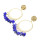 E-5427 5 Colors Fashion Gold Metal Colorful Stone Beaded Earrings for Women Wedding Party Statement Jewelry