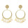 E-5427 5 Colors Fashion Gold Metal Colorful Stone Beaded Earrings for Women Wedding Party Statement Jewelry