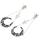 E-5432 Moon Star Dangle Earrings Korean Style Rhinestone Gun Black Silver Plated Long Drop Women Girl Ear Jewelry