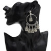 E-5434 Vintage Palace Silver Zamak Indian Bells Tassel Earrings With Birdcage For Women Jewellry