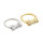 R-0158 2-COLOUR FASHION BOW DIAMOND CRYSTAL RING WEDDING RING BRIDE