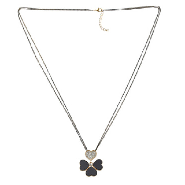 N-3096 Necklace Women Kolye Rhinestone Heart Shaped Frame Necklace Pendant Lady Jewelry Gothic Choker Collares Jewlery