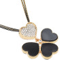 N-3096 Necklace Women Kolye Rhinestone Heart Shaped Frame Necklace Pendant Lady Jewelry Gothic Choker Collares Jewlery