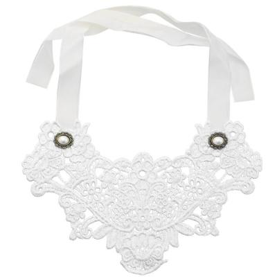 N-1636 Collar Bib Necklace Lace Flower Ribbon Collar Women Girl Clothing Accessories