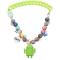 N-3871 Robot Beaded Chain Necklace Acrylic Owl Star Charm Able To Vocalize And Illuminate Good Gift For Children