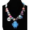 N-3871 Robot Beaded Chain Necklace Acrylic Owl Star Charm Able To Vocalize And Illuminate Good Gift For Children