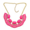 N-3001 Multicolor Stylish Geometric Crystal Pendant Necklace Acrylic Adjustable Women's Jewelry