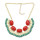 N-3001 Multicolor Stylish Geometric Crystal Pendant Necklace Acrylic Adjustable Women's Jewelry