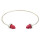 B-0621 Fashion Silver Gold Metal Acrylic Stone Open Cuff Bangles for Women Party Jewelry