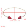 B-0621 Fashion Silver Gold Metal Acrylic Stone Open Cuff Bangles for Women Party Jewelry