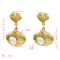 E-5435 Vintage Silver Gold Bronze Metal Shell Pearl Drop Dangle Earrings for Women Beach Party Jewelry