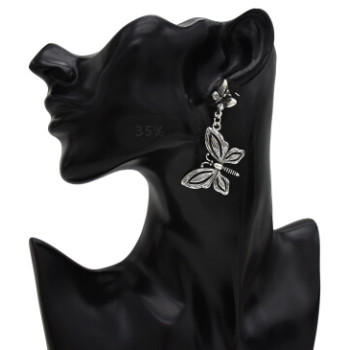 E-5436 Unique Gypsy Antique Gold Silver Metal Long Fringe Drop Earrings For Women Birthday Animal Bee Flower Shape Statement Earring