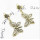 E-5436 Unique Gypsy Antique Gold Silver Metal Long Fringe Drop Earrings For Women Birthday Animal Bee Flower Shape Statement Earring