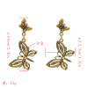 E-5436 Unique Gypsy Antique Gold Silver Metal Long Fringe Drop Earrings For Women Birthday Animal Bee Flower Shape Statement Earring