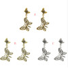 E-5436 Unique Gypsy Antique Gold Silver Metal Long Fringe Drop Earrings For Women Birthday Animal Bee Flower Shape Statement Earring