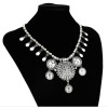 N-5629 Vintage Gold Silver Coin Beaded Statement Necklaces for Women Party Jewelry