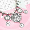 N-5629 Vintage Gold Silver Coin Beaded Statement Necklaces for Women Party Jewelry