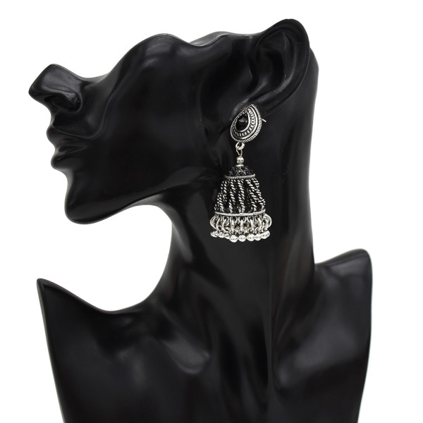 E-5438 Unique Gypsy Antique Gold Silver Metal Long Fringe Drop Earrings For Women Birthday Statement Earring