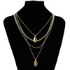 N-7286 Fashion Multi-layers Gold Chain Shell Pendant Necklaces for Women Boho Summer Beach Jewelry