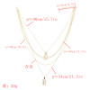 N-7286 Fashion Multi-layers Gold Chain Shell Pendant Necklaces for Women Boho Summer Beach Jewelry