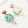 E-5442 Rice Beads Ice Cream Earrings Rhinestones Apple Pendant Earrings Summer Beach Party Big Earrings