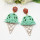 E-5442 Rice Beads Ice Cream Earrings Rhinestones Apple Pendant Earrings Summer Beach Party Big Earrings