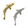 P-0443 Vintage Gold Silver Metal Fish Brooches for Women Men Dress Suit Fashion Party Accessories